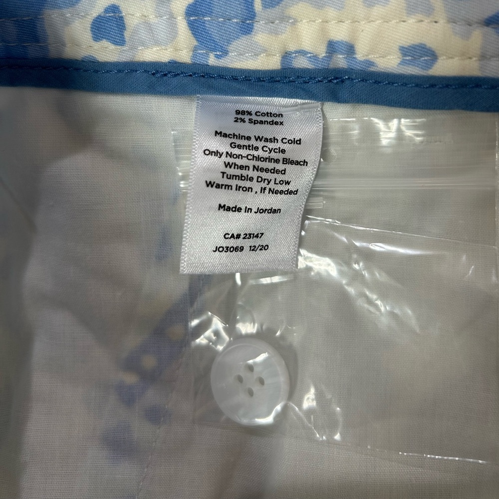 Talbots Relaxed Chino Below Waist Ankle Length Paisley Blue Paisley Size 2 NWT - Picture 6 of 9